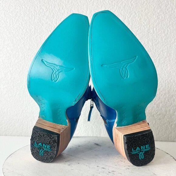 Lane SMOKESHOW Womens Cowboy Bootie 8.5 Blue Western Cowgirl Short Ankle Boots - Picture 8 of 11